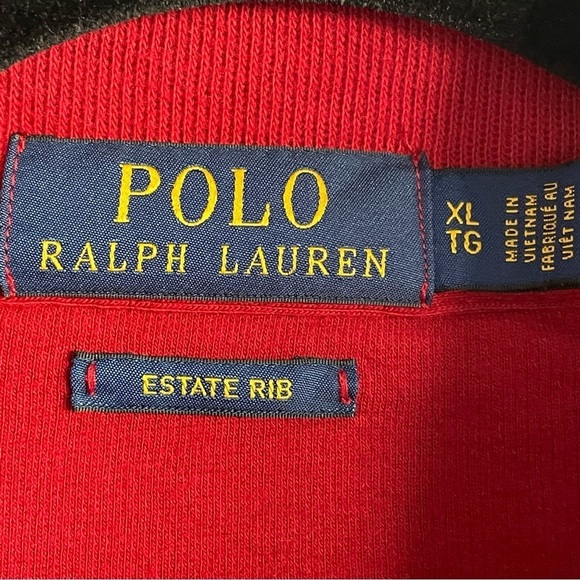 Polo Ralph Lauren 1/4 Zip Pullover Classic Wine Estate Rib Flesh Pony - Picture 7 of 10